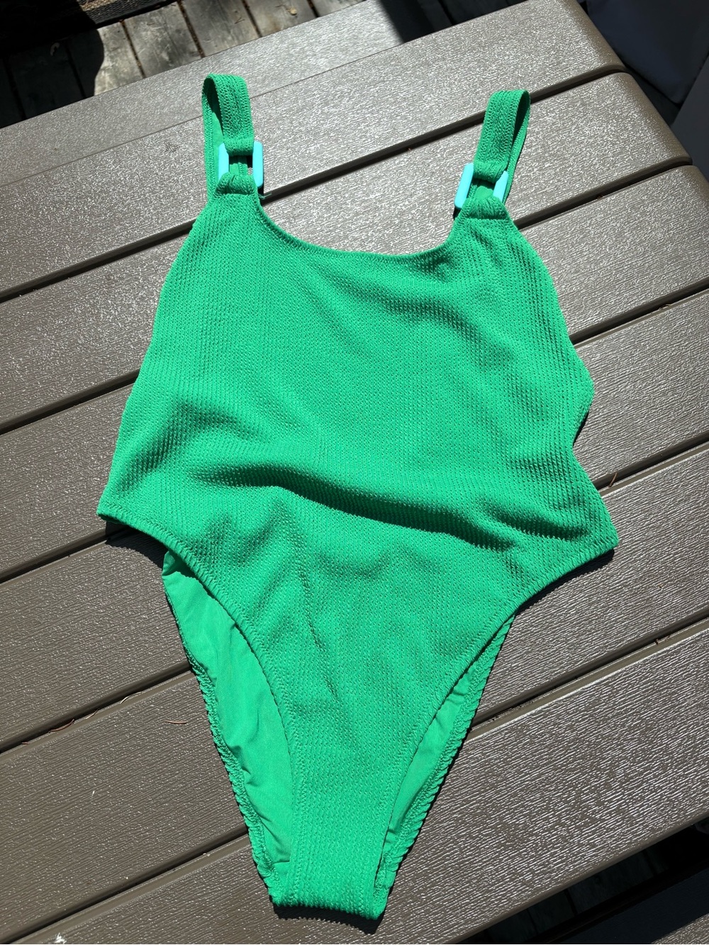 Aerie Green Textured One-Piece Swimsuit